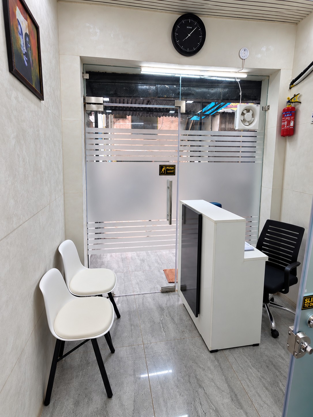 Seating in the clinic’s waiting area